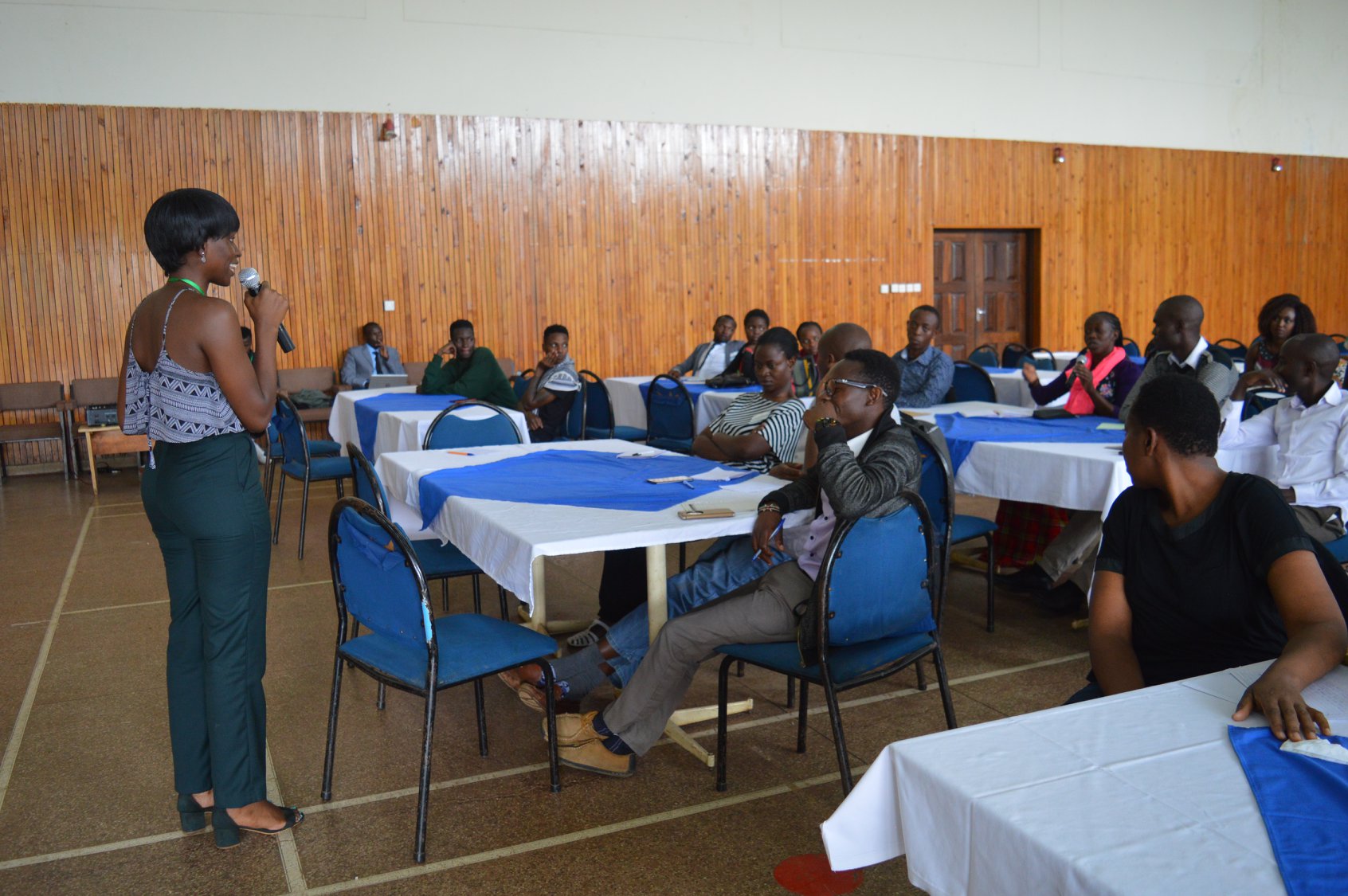 Participants discussing evidence and learning